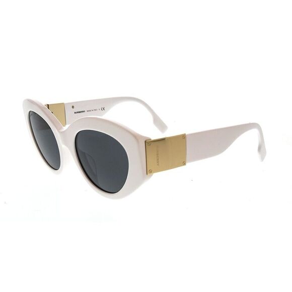 Burberry0BE4361F 300787 White Oval Sunglasses